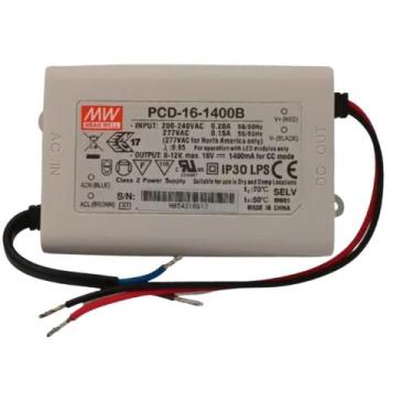 Imagem de PCD-16-1400B Fonte Driver LED ALIM 180 a 295VCA SAIDA 8 a 12V 0 a 1400