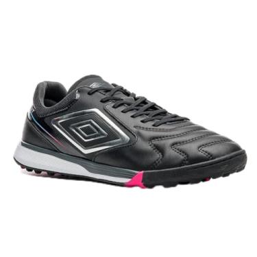 Imagem de Chuteira Umbro Society Adamant Master Class Pro Bump Preto Cinza e Rosa - Masculino - 42 - Preto