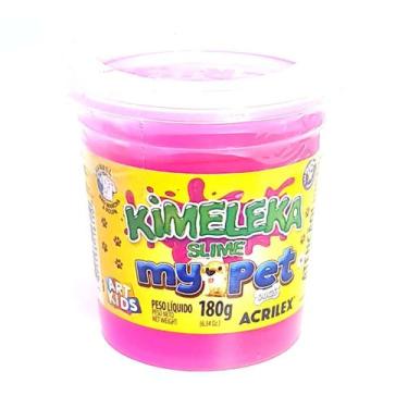 Imagem de Slime Kimeleka My Pet Dogs Pote Unidade 180g - Acrilex, Rosa