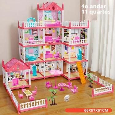 Imagem de Conjunto De Casa De Bonecas 3D DIY Castelo De Princesa Dos Sonhos Para