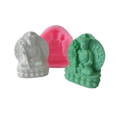 Imagem de Redxin Buda Molde de silicone velas de sabão feitas à mão DIY gesso cimento resina gota cola artesanal