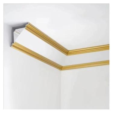 Imagem de Kit de iluminação de moldagem de coroa LED - pacote com 10, calha de luz moderna de alumínio para tetos, paredes, armários e estantes de livros - Solução de iluminação decorativa elegante para casa e