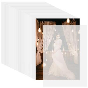 Imagem de 70 peças de papel avelino translúcido para capa de foto de casamento, papel vegetal imprimível de 12 x 17 cm para convites, impressão faça você mesmo, fotos de casamento, chá de aniversário