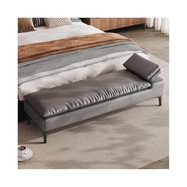 Imagem de Banqueta de cabeceira para quarto moderno de alta qualidade para sofá de vestiário, sala de estar, decoração (cinza)