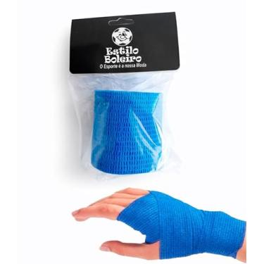 Imagem de Bandagem Fita Elástica Adesiva Esportiva Autoaderente 5x4,5mts (Azul)