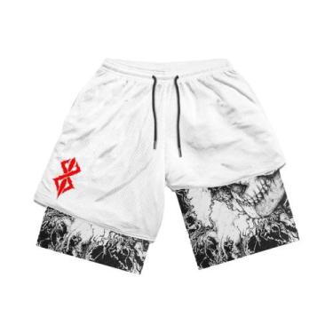 Imagem de Shorts Masculinos De Corrida Com Secagem Rápida E Bolsos, 2 Em 1, Para