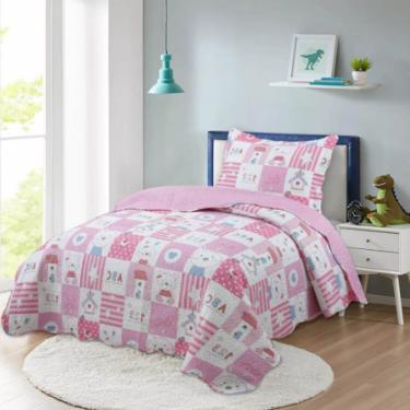 Imagem de Kit Cobre Leito Colcha Magic Solteiro Infantil 2 Peças Microfibra 180 Fios - Coelho Rosa