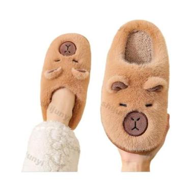 Imagem de Pantufas De Algodão Fofas De Capivara Para Crianças, Quentes E Antider