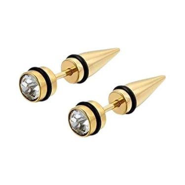 Imagem de Brincos De Argola Pendentes Em Aço Inoxidável Preto, Prata E Dourado C