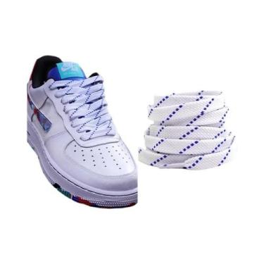 Imagem de Cadarços Elásticos De Cores Mistas Para Tênis AF1 AJ 100 120 140CM Cad