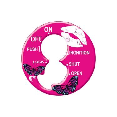 Imagem de Adesivo Resinado Ignição Honda Biz 125 - 2009 A 2016 - Borboleta Rosa Rosa