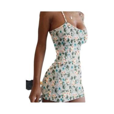 Imagem de Vestido Mini Floral plus Size Sem Costas Sexy De Verão Com Saia Curta 