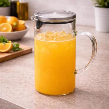 Imagem de Jarra de Vidro 1,5 com Borosilocato Tampa para Água e Suco - JMD2