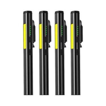 Imagem de Lanterna LED Mini Recarregável 4 Em 1 USB 800mAh Luz UV COB Com Clipe 