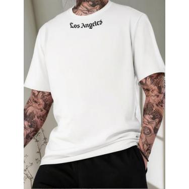 Imagem de Camiseta Masculina Streetwear Algodão Los Angeles Tshirt - Moda Club, 