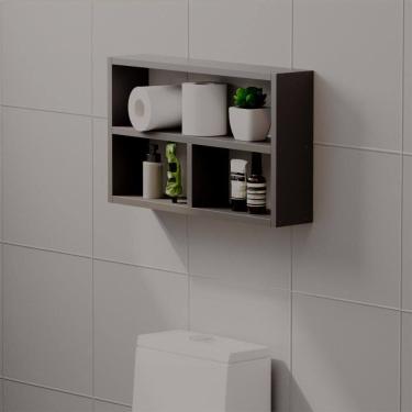 Imagem de Nicho Decorativo Pequim Preto para Banheiro Lavabo