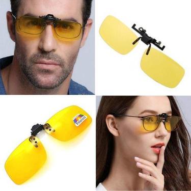 Imagem de Clip On Com Uv400 Polarizado Uso Noturno Night Drive - oem, Branco