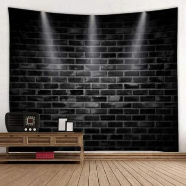 Imagem de Estética de sala de parede de tijolos de tapeçaria 150x100cm de fibra 