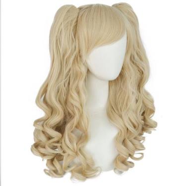 Imagem de Peruca de cosplay Yellows Lolitas Curlys Synthetic Hair Hallow - yiwei