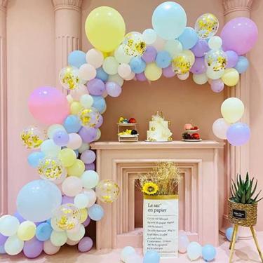 Imagem de Kit Balloon Arch, 108 unidades, balão de confete de látex para festas 