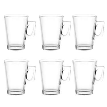 Imagem de Jogo 6 Caneca de Vidro Para Capuccino Café Chá 130ml Glassy - Lanty