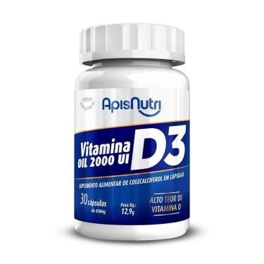 Imagem de Vitamina D3 Oil 2.000 UI Apisnutri 30 Comprimidos-Unissex