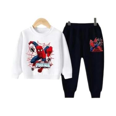 Imagem de Conjunto De Moletom E Calça Infantil Masculino Com Estampa De Desenho 