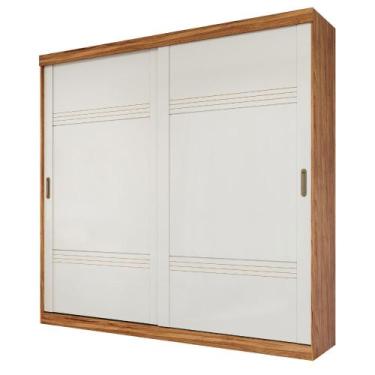 Imagem de Guarda Roupa Gramado 2 Portas de Correr 4 Gavetas MDF - Panan, Cinamom