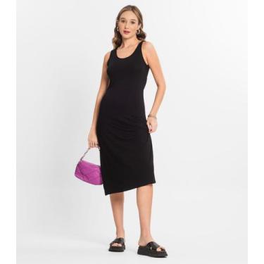 Imagem de Vestido Midi Feminino Select Preto, G, Preto