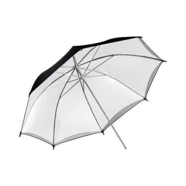 Imagem de Sombrinha Refletora Preta e Branca Rebatedora 84 Cms Fotografia - Leco