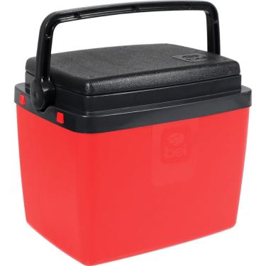 Imagem de Caixa Térmica Bel 6 Litros Vermelha E Preta Térmico E Trava