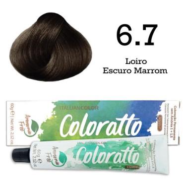 Imagem de Coloração Coloratto 6.7 Loiro Escuro Marrom  Itallian Color - Itallian