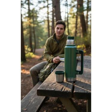 Imagem de Garrafa Térmica Verde 1.4L - Conserva Bebidas Geladas/Quente - Congrat