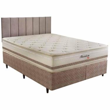 Imagem de Cama Box com Painel Montável Herval Queen Haarlem, 69x158x198 cm, Mola