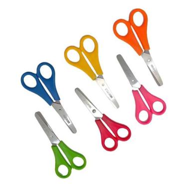 Imagem de Tesoura escolar colorida 13cm mp501 kit c/3 cor masterprint