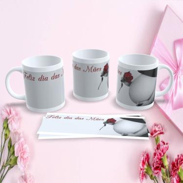 Imagem de Caneca de Porcelana Mães Estampa 116 para Presente Dia das Mães 325ML Apta micro-ondas...