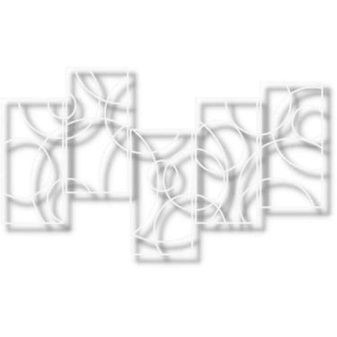 Imagem de Quadro De Parede Molduras 5 Peças Em Mdf-branco - LENOBRE