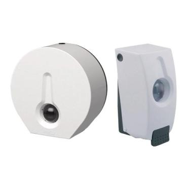 Imagem de Dispenser Para Papel Higiênico Rolão + Saboneteira 800ml SuperPro Bett