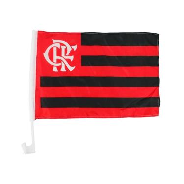 Imagem de Bandeira Haste Plástico Vidro Carro Flamengo-Unissex