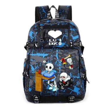 Imagem de Mochila Undertales Sans Cartoon Kids School Canvas 4 kg - yiweisai