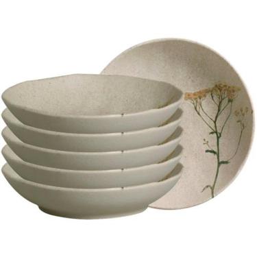 Imagem de CONJUNTO C/ 6 PRATOS FUNDO BIO STONEWARE CAMPESTRE Ø 22,5cm - Porto Br