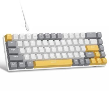 Imagem de Teclado mecânico para jogos MageGee MK-Box 68 teclas branco/cinza