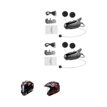 Imagem de Intercomunicador Bluetooth 5.0 Para Capacete De Moto X1 Plus, Headset 