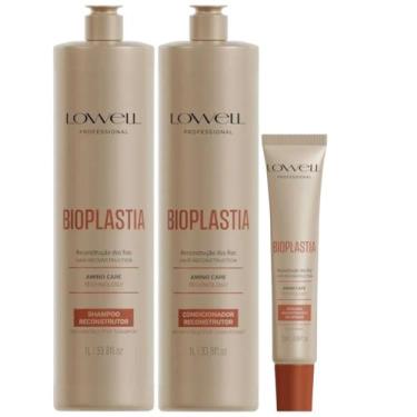 Imagem de Kit Bioplastia 1 Shampoo 1 Condicionador 1L 1 Máscara 25ml Lowell