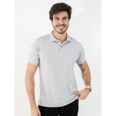 Imagem de Camisa Polo Masculina Tradicional Textura Listrada Anticorpus-Masculino