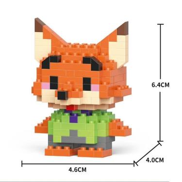 Imagem de Brinquedo Blocos de Montar Infantil W2601-29 Educativo com Animais em Plástico ABS Ecol...