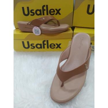 Imagem de Chinelo Usaflex Salto Plataforma MM0707, Caramelo, 36