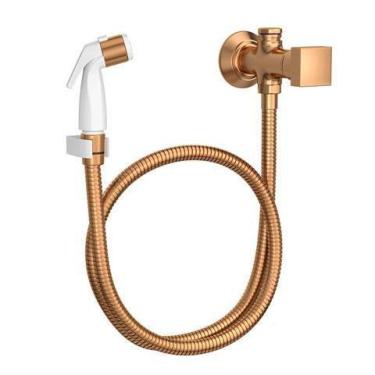 Imagem de Ducha Higiênica com Registro e Derivação Cubo Gold Matte - Deca