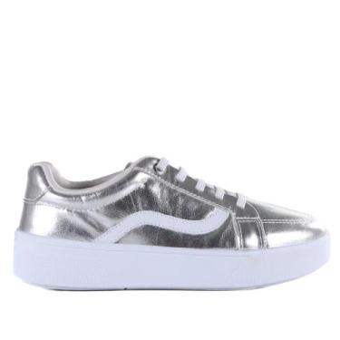 Imagem de Tênis Feminino Ramarim Casual 2482104 Prata, 36