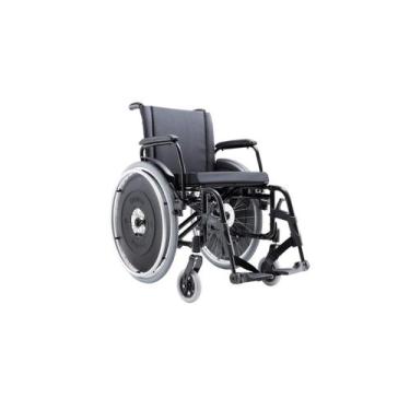 Imagem de Cadeira de Rodas AVD Alumínio 42 CM Preta - Ortobras